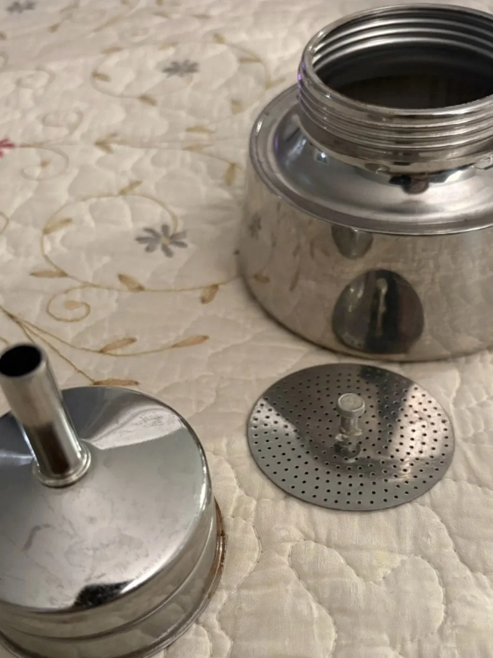 GB Guido Bergna 4 c Espresso Maker 18/10 Stainless Steel Italy - heavy Vintage